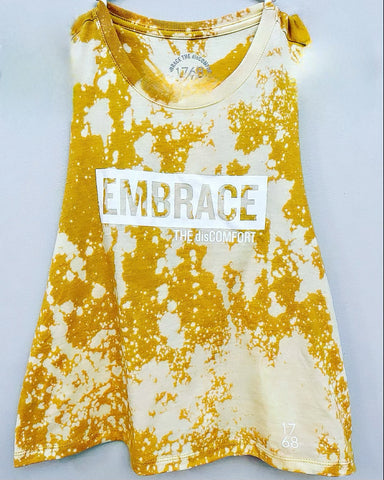 Bleach Dyed Yellow EMBRACE Crop Tank