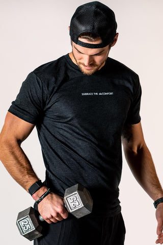 Heather Black Embrace The disComfort Tee